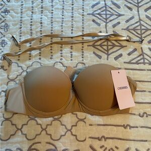 Cherries Nude Strapless Bra 34a
